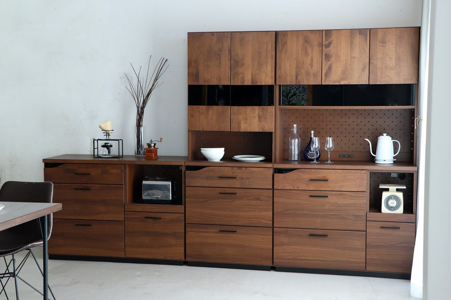 【送料無料】クアトロ キッチンボード 105 BR