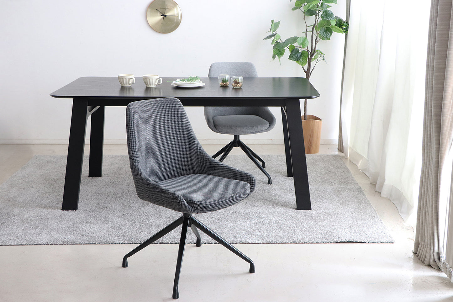 【送料無料】ファーブ ラウンドチェア CG(チャコール)