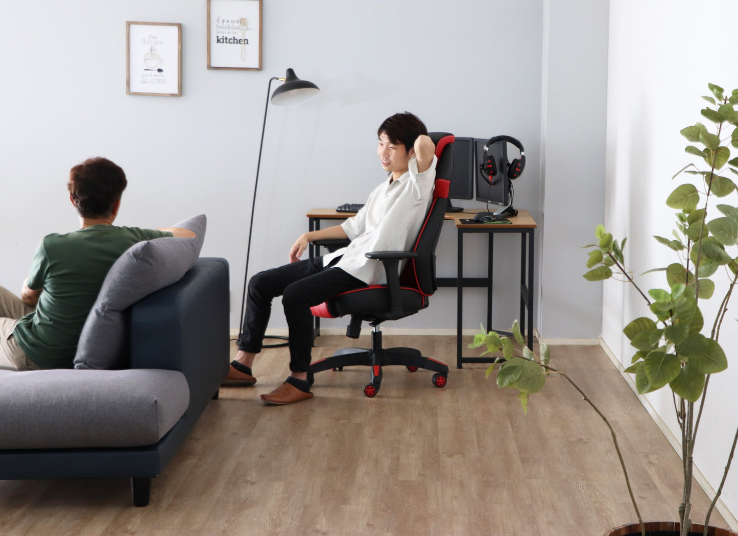 【送料無料】SeAGA-05 ゲーミングチェア RE BL GY